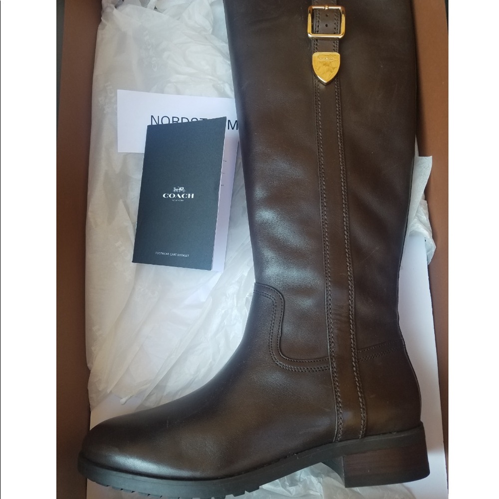 Coach Easton Knee High Chestnut Brown Boots